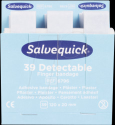 1009796 Salvequick finger bandage, detectable, 39 pieces