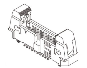Wtyk PCB 10-pinowe raster: 2.0mm 2-rzędowe Samtec Montaż powierzchniowy 3.0A