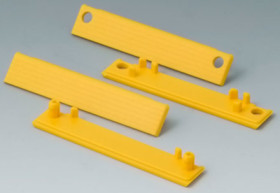 Cover strip, straight, PC, (W) 80 mm, yellow, C2201085