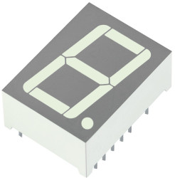 Wyświetlacz diodowy LED 7-segmentowy ze wspólną anodą 61 mcd RH DP, Czerwony 20.3mm Kingbright 630 nm