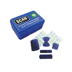 Scan SCANBDP Assorted Hypoallergenic Blue Plasters 120