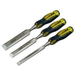 Stanley 2-16-268 FatMax Bevel Edge Chisel With Thru Tang Set Of 3: 12, 18 &amp; 25mm