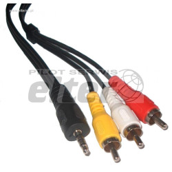 Kabel Jack AUX 3,5mm(4)-3xRCA cinch 1,5m