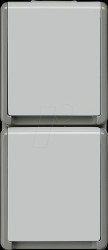 5UB4723 DELTA surface IP44, 2-gang earthing contact outlet