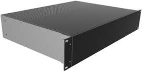 Aluminum enclosure, (L x W x H) 89 x 422 x 330 mm, black (RAL 9005), IP32, RM2U1913VBK