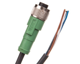 Kabel czujnika/urządzenia wykonawczego 4P M12 prosty, wolny koniec przewodu 5m SAC-4P- 5,0-PUR/M12FS 1668124