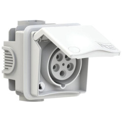 pieceE 885-6v CEE Flush-Mount Socket 16A 5-Pin 400V 1 piece