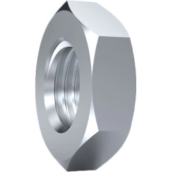 Hexagon nut, M2.5, W 5, H 2 mm, outer Ø 5 mm, steel, DIN 934/ISO 4032, 002.10.021