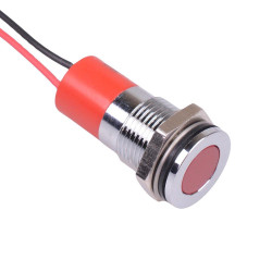 Q14F3CXXHR220E Hyper Red Flush 14mm 220VAC LED Panel Indicator IP67 APEM