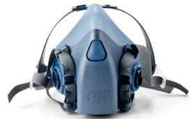 Maska oddechowa L Niebieski, szary Półmaska