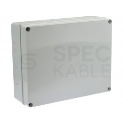 Skrzynka hermetyczna IP65 Puszka instalacyjna 380x300x120mm bezhalogenowa LSOH szara S-BOX 716