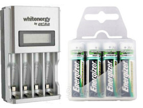 Ładowarka procesorowa Whitenergy 6455 + 4 x R6/AA Energizer 2450 mAh