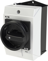 Main switch, rotary actuator, 2 pole, 20 A, (W x H x D) 80 x 110 x 137 mm, surface mounting, 207144