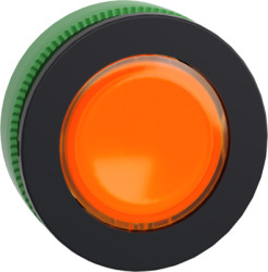 Signal light, for universal LED, illuminable, waistband round, orange, front ring dark gray, mounting Ø 30.5 mm, ZB5FV053