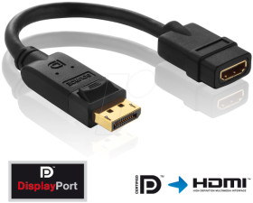 PI155 DisplayPort/HDMI adapter cable - PureInstall series
