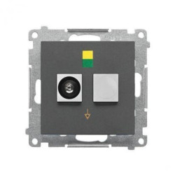 Simon 55 Gniazdo ekwipotencjalne pojedyncze (moduł) Grafitowy mat TGEK1.01/116