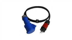 Kabel Przejściowy 2M Ip44 230V/16A Z Wtyczki 230V Na Gniazdo Kempingowe...