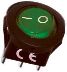 PRZEŁĄCZNIK IRS-101-8C/D ZIELONY 12V MKO