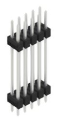 Pin header, 10 pole, pitch 2.54 mm, straight, black, 10057484