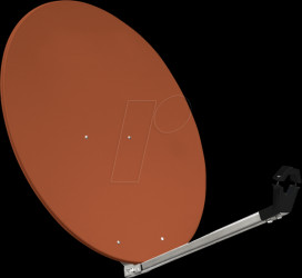 0500296 Satellite dish, aluminium, 80 cm, brick red