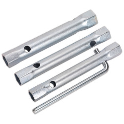 Sealey MS165 Spark Plug Box Spanner Set 3pc Long Reach Double End