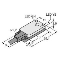 Bezzwrotny czujnik fotoelektryczny Turck VS2KRP5 3070674 1 szt.