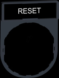 ZBY2322 Legend holder 30x40 mm, for Ø 22-mm devices, with RESET sign