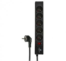 LISTWA OCHRONNA Z WYL.3M 5 GNIAZD CZARNA