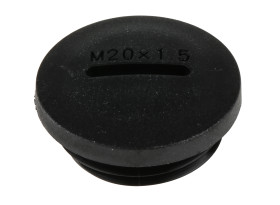 Zaślepka do dławnic kablowych M20 Nylon 66 Czarny RS PRO średnica otworu 19.9mm Gwintowany