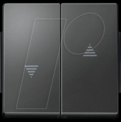 343414 Rocker shutter switch/button - aqua design, anthracite