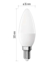 LED CLS C35 6,5W(60W) 806LM E14 B.N