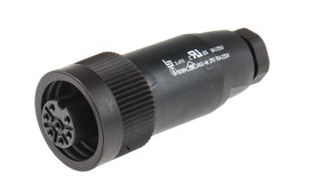 Złącze wielostykowe przemysłowe 7-pinowe Montaż na kablu Gniazdo binder