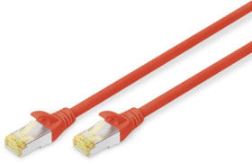 Patch cable, RJ45 plug, straight to RJ45 plug, straight, Cat 6A, S/FTP, LSZH, 10 m, red, DK-1644-A-100/R