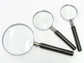 Lupa klasyczna metalowo-plastikowa 90mm 2x