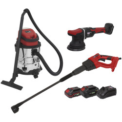 Sealey CP20VCOMBO10 3 x SV20 Series Cordless Car Valeting Combo Kit 20V 2 Batts