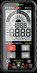 MS0135 TrueRMS Digital Multimeter, 6,000 Counts, 600 V, NCV