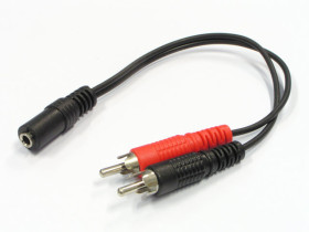 Kabel JACK 3.5 (ż) - 2RCA 0.2m