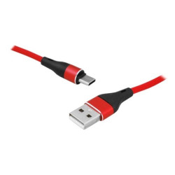 Kabel USB/microUSB 1m czerwony LX8571R LTC