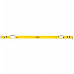 Poziomnica aluminiowa 150 cm 3 libelle uchwyty frezowana powierzchnia pomiarowa z rowkiem o profilu V 65x30 mm 29C636