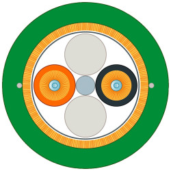 Wielożyłowy kabel przemysłowy 2 -rdzeniowy Światłowód