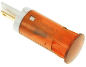 Signal light, 24 V (DC), orange, 30 mcd, Mounting Ø 12 mm, LED number: 1, QS121XXO24