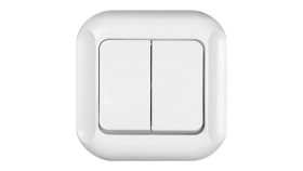 Topaz-Bis Łącznik Podwójny Z Podświetleniem Biały Wp-3Tb/S