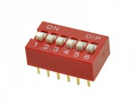 DIPSW-06 czerwony wysoki