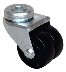 Koło samonastawne średnica kabla 50mm Pojedyncza śruba Guitel Hervieu 60kg wysokość całkowita 73mm