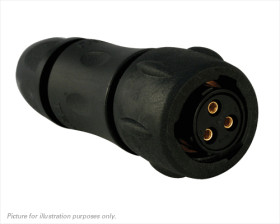 Złącze wielostykowe przemysłowe 3-pinowe Montaż na kablu Gniazdo Souriau Sunbank by Eaton