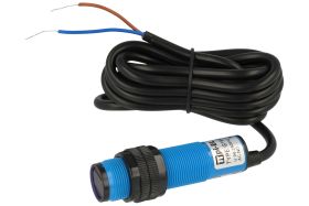 Czujnik; fotoelektryczny; G18-D10AK; dwuprzewodowy; NO; odbiciowy; 0,1m; 90÷250V; AC; 300mA; cylindryczny plastikowy; fi 18mm; z