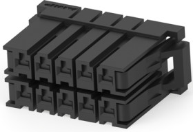 Socket header, 10 pole, pitch 5.08 mm, straight, black, 1-917659-5