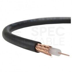 Kabel koncentryczny 75ohm RG59 B/U 0,59/3,7/6,15mm Cu (oplot Cu) antenowy wewnętrzny czarny Technokabel