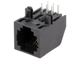 Gniazdo RJ12 6-pin Kat 3 niskoprofilowe,z blokadą panel stop 5555165-1