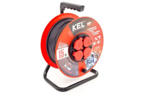 Przedłużacz bębnowy PROFESSIONAL LINE 15m H05RR-F 3x1 4xGS /+termik/ 10A IP44 czarny